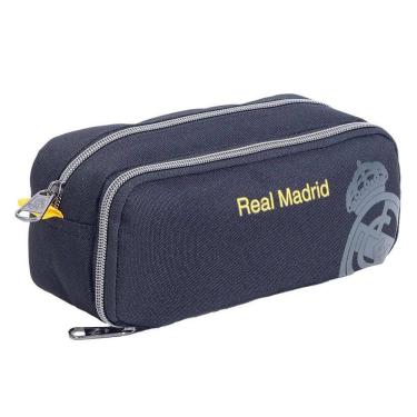 Imagem de Estojo Escolar Infantil Duplo Real Madrid 14378 Preto - Xeryus