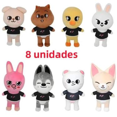 Imagem de Boneca de Pelúcia Stray Kids Kpop 25cm - Brinquedo Kawaii com Chaveiro