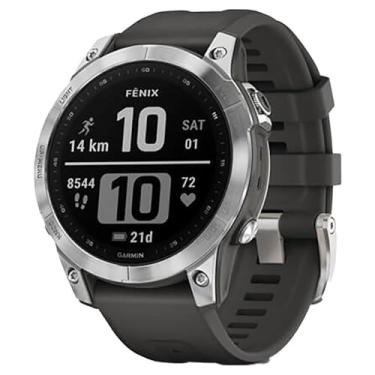 Imagem de Garmin Relógio Fenix 7 Prata 47mm com Monitor Cardíaco de Pulso e GPS