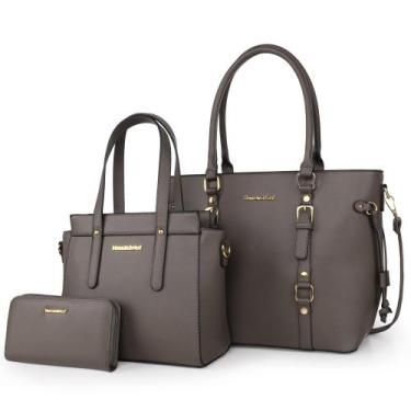 Imagem de Conjunto de bolsas Montana West, carteira de couro para mulheres