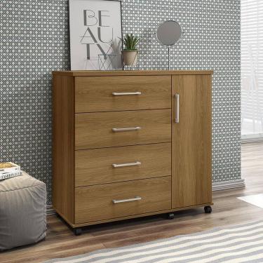 Imagem de Cômoda Belle 04 Gavetas e 01 Porta Lukaliam Móveis