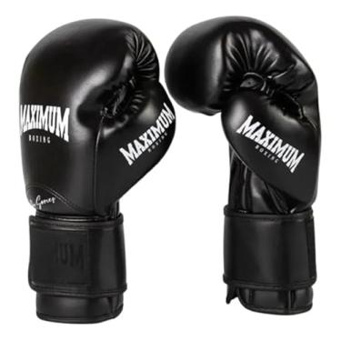 Imagem de Luva de Boxe e Muay Thai Profissional Black Maximum, Série Pro 14oz