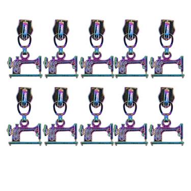 Imagem de Tomotato Puxador De Zíper Arco-Íris, 10 Peças, Liga Zinco Para Máquina Costura, Puxadores Metal Jaquetas, Artesanatos, Bolsas, Cabeças Malas, Bolsas A Granel (#5)