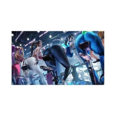 Imagem de Sexy Anime Girl Fitness Nádegas Impressão Em Tela Arte Poster Para Sal