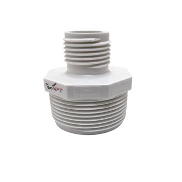 Imagem de Van Enterprises Adaptador de mangueira de jardim de PVC (macho 3,8 cm NPT x 3/10.2 cm GHT) para bomba de depósito e adaptador de mangueira de bomba de piscina