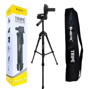 Imagem de Tripé Profissional Ajustável 130cm, Suporte Universal 1/4", com Suporte para Celular e Câmera, Portátil com Bolsa de Transporte