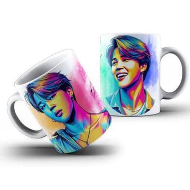 Imagem de Caneca BTS Suga J-Hope Jungkook RM VJin e Jimin Kpop Colorida Cerâmica