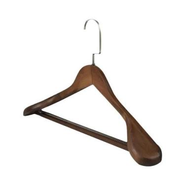 Imagem de Cabides De Madeira De Ombro Largo, Cabide De Terno De Madeira Maciça D