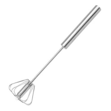 Imagem de Batedor Fue De Claras Ovos Giratório Bolos Cremes De Aço Inox Universal 30cm