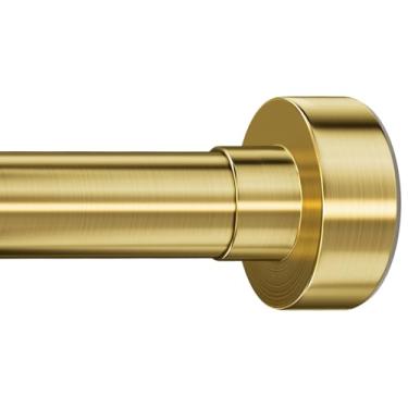 Imagem de YNL Haste de cortina de tensão de 86 a 167 cm - nunca enferruja, antiderrapante, sem furadeira, haste de tensão de mola ajustável para armário de porta de lavanderia, janela pequena, aço inoxidável