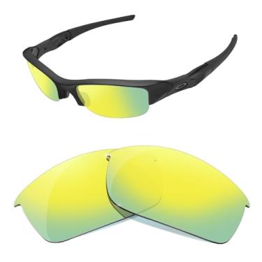Imagem de HiCycle2 Lentes de óculos de sol de substituição para óculos de sol Oakley Flak Jacket espelhadas polarizadas - Várias opções, Dourado