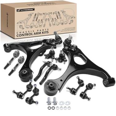 Imagem de A-Premium Conjunto Premium De 12, Kit Suspensão, Braço Controle Inferior Dianteiro, Junta Esférica, Barra Direção Interna E Externa Estabilizadora Traseira, Compatível Com Honda Civic 2006, 2007, 20