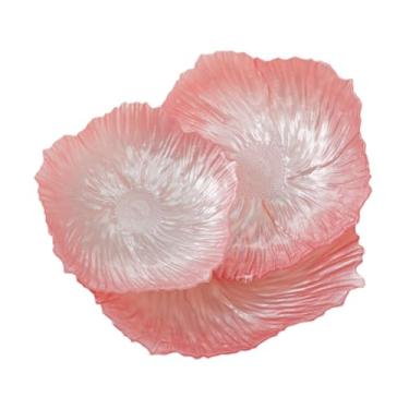 Imagem de WeiLaiKeQi 3x Prato de vidro com flores de luxo, multiuso para, sobremesas, porta-joias, prato para lanches e sobremesas de escritório