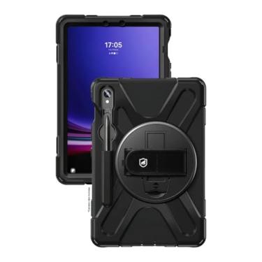 Imagem de Gshield Capa Case Capinha Phantom Anti-impacto com Suporte para Caneta e Alça 360º para Tablet Samsung (Preta, Galaxy Tab S10 Ultra)