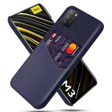 Imagem de Capa para Xiaomi Redmi 9T 4G,Tela e tampa de couro PU,Antideslizante,360°cobertura completa à prova de choque com 1 slot de cartão atrás,Prevenção de queda-Blue