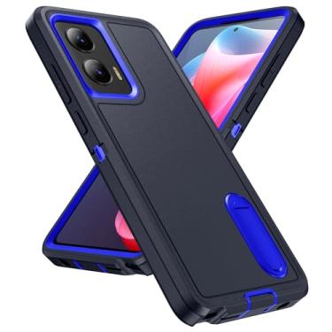 Imagem de IDweel Capa para Moto G Stylus 5G, capa para Moto G Stylus 5G com suporte, 3 em 1 à prova de choque Slim Fit, híbrida, proteção resistente, capa rígida de policarbonato macio, capa completa de