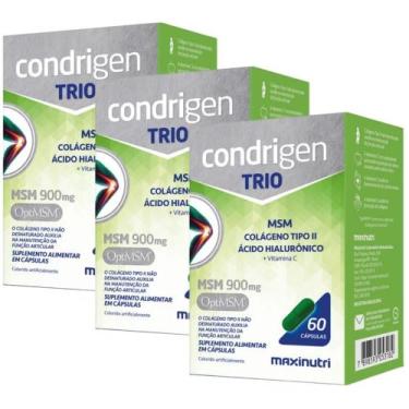 Imagem de KIT 3X Condrigen TRIO (MSM + Colágeno Tipo 2 + Ácido Hialurônico e Vit