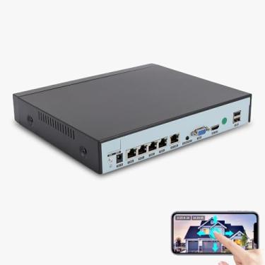 Imagem de VBESTLIFE 4K 4 Canais Poe NVR, H.265+ Vídeo de Rede de Segurança Recorder Com 4 Portas para Segurança Doméstica CCTV, Suporte 5MP 4MP 1080p Cameras IP, (plugue da ue)