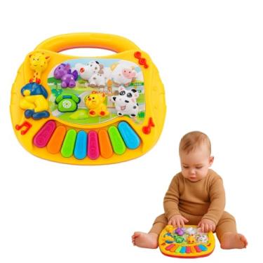 Imagem de Brinquedos Educativos 1 ano Teclado Musical Infantil Mini Piano Sortido Animal Divertido Sonoro Brinquedo Para Bebe
