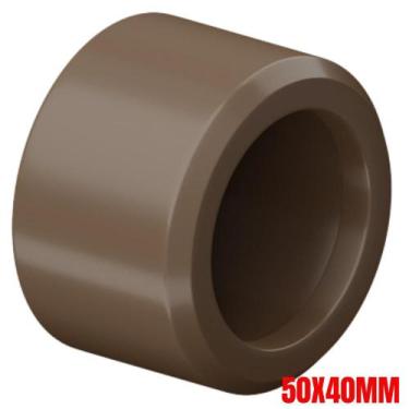 Imagem de Bucha De Redução Soldável Curta PVC Marrom Para Tubo Água Fria De 1.1/