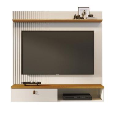 Imagem de Bancada Suspensa íris Para Tv 55 Polegadas Com Portas - Madetec Cinamomo Off White