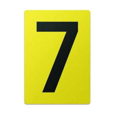 Imagem de 101SIGNCITY Adesivo de piso número 7 (18 x 25 cm, 2 pacotes) – Vinil antiderrapante durável | Resistente a UV e água | Descolar e colar | Sem resíduos | Armazém, equipamentos, parede, adesivos de