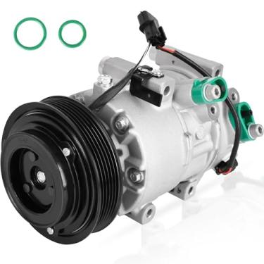 Imagem de HYR Compressor de ar condicionado automotivo AC Compressor com embreagem compatível com Hyundai Tucson 2010-2015, Kia Sportage 2011-2016, 6 ranhuras, 2.0L 2.4L, substituição # 977012S500,977012S5001