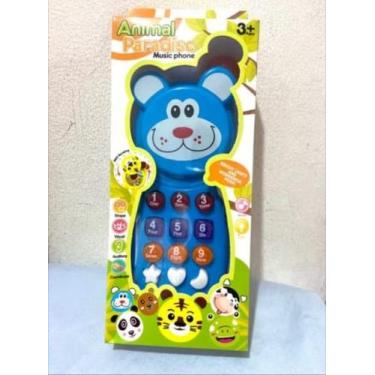 Imagem de Brinquedo Infantil Celular Musical infantil Animais Com Luz a e Som Pi