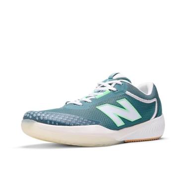 Imagem de New Balance Tênis masculino 996 V5 Pickleball para quadra interna, Novo Spruce/branco/chiclete, 47