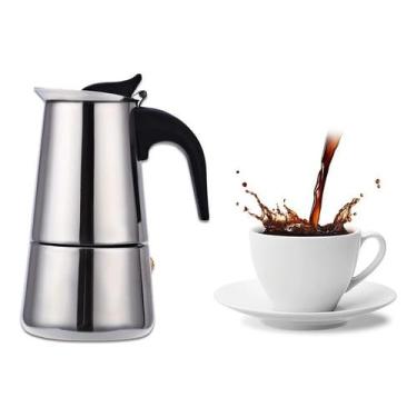 Imagem de Cafeteira Italiana Expresso 200ml em Inox Para 4 Xícaras