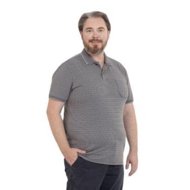 Imagem de Camisa Polo Plus Size Masculina Xadrez Algodão-Masculino