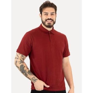 Imagem de Polo Ellus Masculina Piquet Classic Easa Vermelho Escuro-Masculino