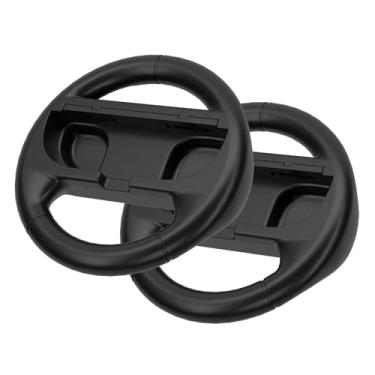 Imagem de VGBUS 2PACK Steering Wheels for Nintendo Switch 2/Nintendo Switch/Switch Oled Console JoyCons,Racing Wheels Compatible with Mario Kart Wolrd 8 Deluxe switch 2 2025 Joycon Controller. (2PCS BLACK)