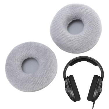 Imagem de Yunseity Almofadas de Orelha de Substituição Veludo para ES7 ES10 SJ3 SJ5 FC7 FC700 FC707 RE70, SHL5000 V250 V300 V400 ZX300 ZX100, HD25 HD25II PC150 PC151 PC155 Ear (GREY)