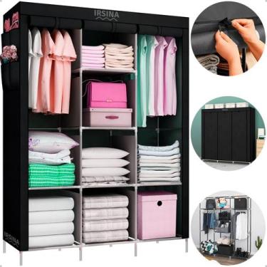 Imagem de Guarda Roupa Dobrável Colmeia Organizadora Caixa Closet Desmontável Ar