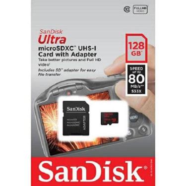 Imagem de Cartão De Memória Sandisk Ultra Micro Sdxc 128Gb Classe 10