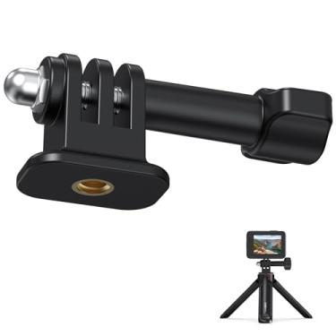 Imagem de Adaptador de montagem em tripé VRIG parafuso de 1/10.2 cm para GoPro Hero 13/12/11/10/9/8/7/6, DJI Osmo Action5Pro/4/3, AKASO, Insta360 X5/X4/Ace Pro e outras câmeras de ação em tripé padrão de 1/10.2