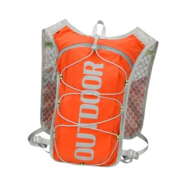 Imagem de Dynwave Mochila de hidratação para corrida, colete de hidratação, mochila ajustável para corrida, bolsa esportiva, bolsa de água para ciclismo e caminhada, Laranja