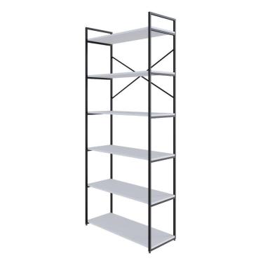 Imagem de Estante Alta C/06 Prateleiras 185x80x33cm Yon Branco Tx/ Branco Tx/