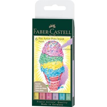 Imagem de A&G EST. C. ART. PITT PINCEL 6 C. PASTEL, Faber-Castell, 167163, Cores Pastel