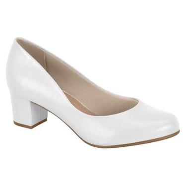 Imagem de Sapato Feminino Beira Rio Scarpin Bico Redondo Salto Baixo Grosso Conf