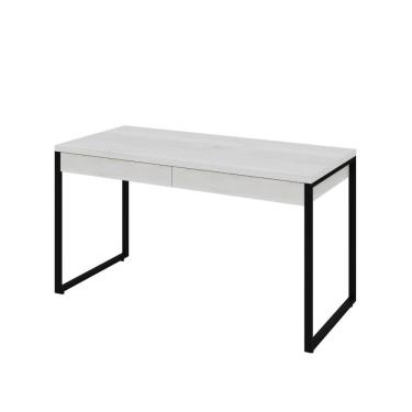 Imagem de Mesa Kuadra Office 135x60x75cm C-02 Gavetas Snow - Est.preta Snow - Est.preta