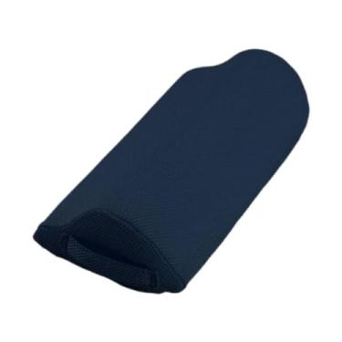 Imagem de MotiveTech Almofada para Descanso de Pernas, Almofada Portátil Meia-lua, Apoio para Os Pés Sob a Mesa, para Dormir Na Cama, Casa E Viagem, Azul Escuro, Tamanho real