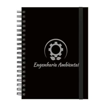 Imagem de Caderno Colegial Plus 12 Matérias Profissões Engenharia Ambiental (Preto e Prata)