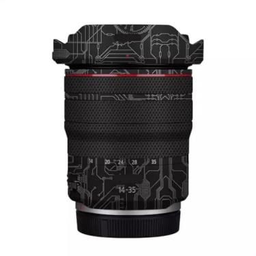 Imagem de RF 14-35 4 Adesivo de lente de câmera para Canon RF 14-35 mm F4 Macro Coat Wraps Película Protetora Vinil Decalque Skin (Circuit Titanium)