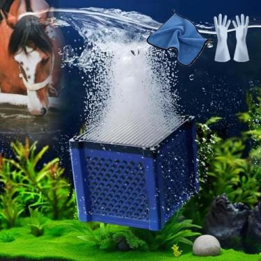 Imagem de Filtro de água de cubo puro - Kit de tanque de peixes com carvão ativado, meio de filtro de aquário de favo de mel super forte para tanques de peixes pequenos, lagoas e purificação de água de gado (1