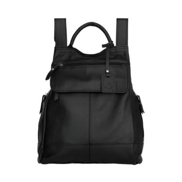 Imagem de Mochila De Couro Legítimo Modelo Malu Resistente Confortável Modelo:preto