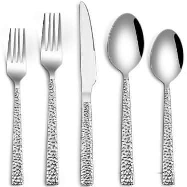 Imagem de Conjunto de talheres HaWare de 60 peças em aço inoxidável para 12 pess
