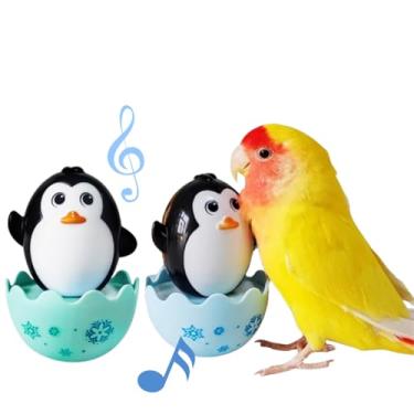 Imagem de Brinquedo de copo de pássaro com sino dentro, brinquedo interativo de treinamento de inteligência para papagaio, periquito, calopsita, cacatua, conure, cinza africano, design de animal fofo (2