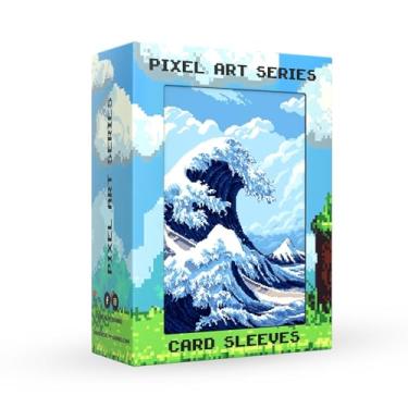 Imagem de Realm Guard Pixel Art Series - 100ct TCG/MTG Textured Card Sleeves (The Great Wave)